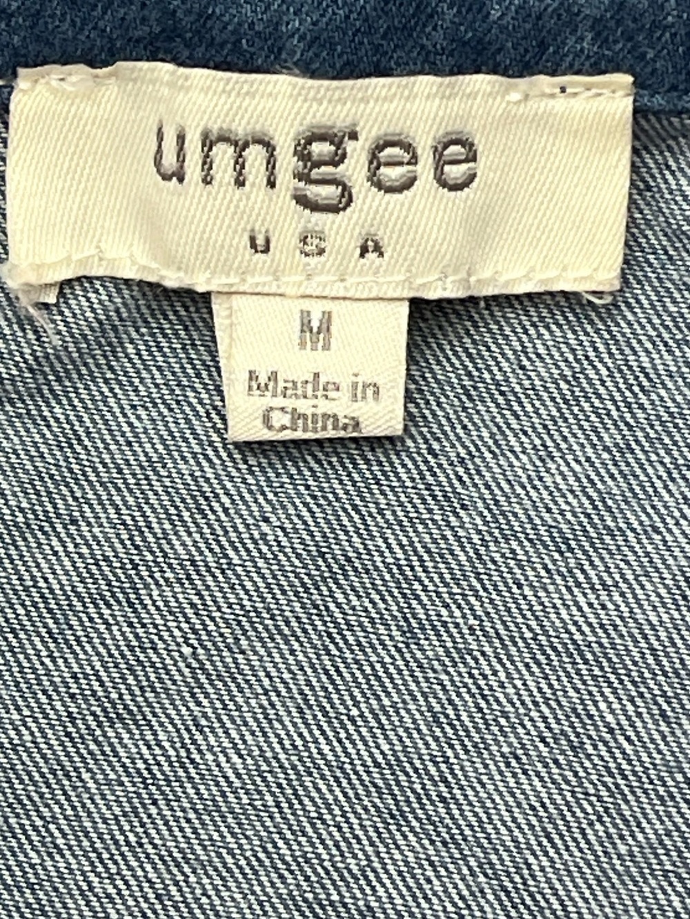 Umgee Rust Orange Denim Raw Edge Distressed Womens Shacket Shirt Medium - Picture 7 of 8